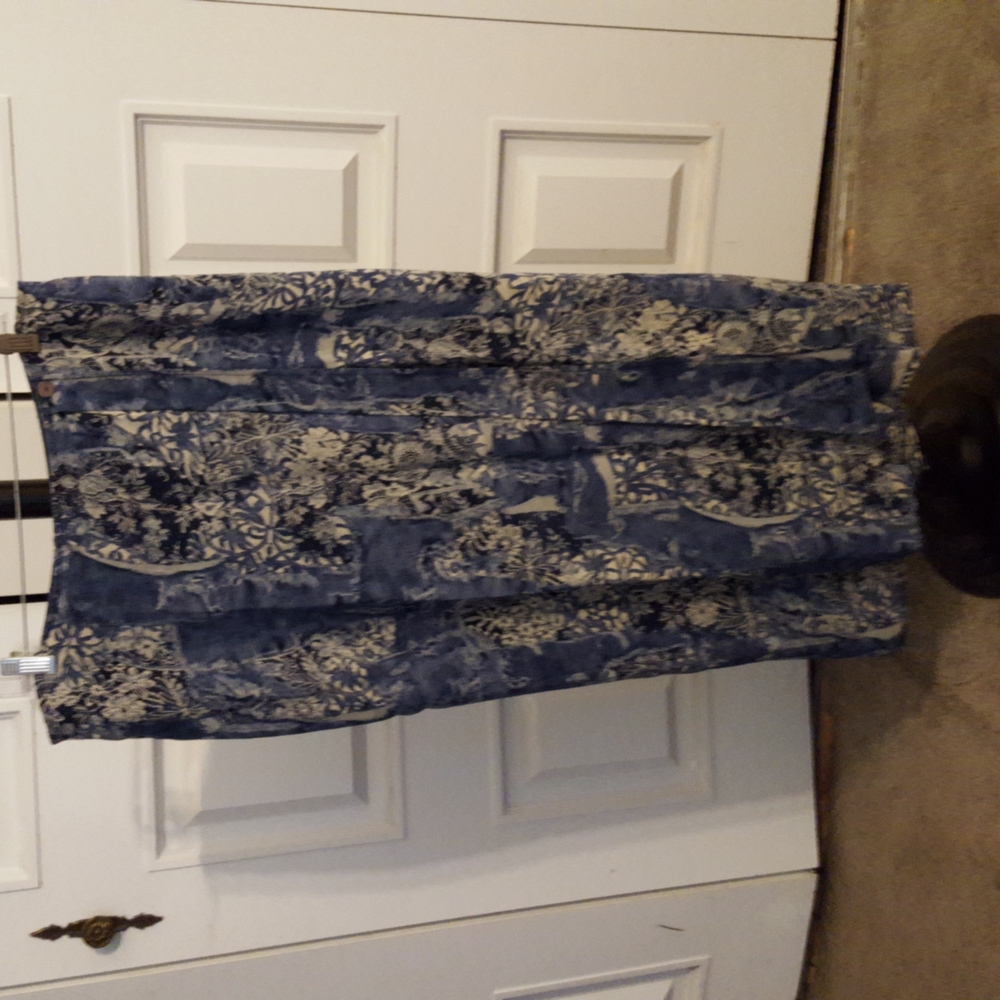 Blue paisley wrap skirt